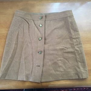 Madewell wool button-front mini skirt